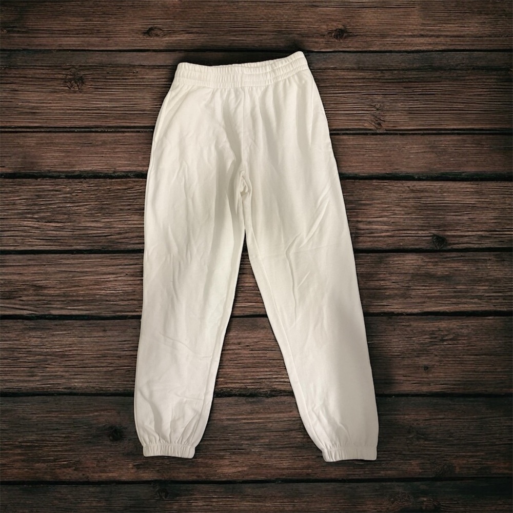 Garage Women’s White Fleece Joggers – Size P/S (Small) - Picture 2 of 4
